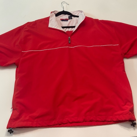 PGA TOUR Red Windbreaker Pullover | Men’s Large | Quarter Zip - Picture 1 of 6